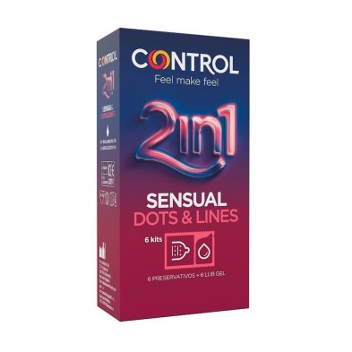 Control 2en1Sensual Dots y Lines 6 Unidades