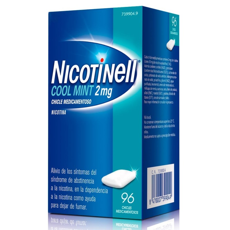 NICOTINELL 2 MG MINT 96 CHICLES