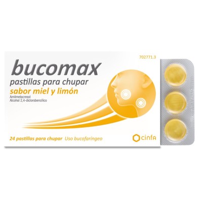 BUCOMAX MIEL-LIMON 24 PASTILLAS CHUPAR