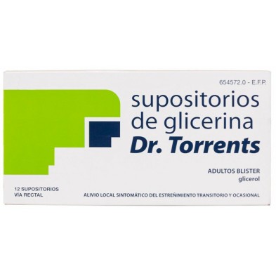 SUPOSITORIOS GLICERINA DR TORRENTS BLISTER 12 U