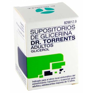 SUPOSITORIOS GLICERINA DR TORRENTS ADULTOS 12 U