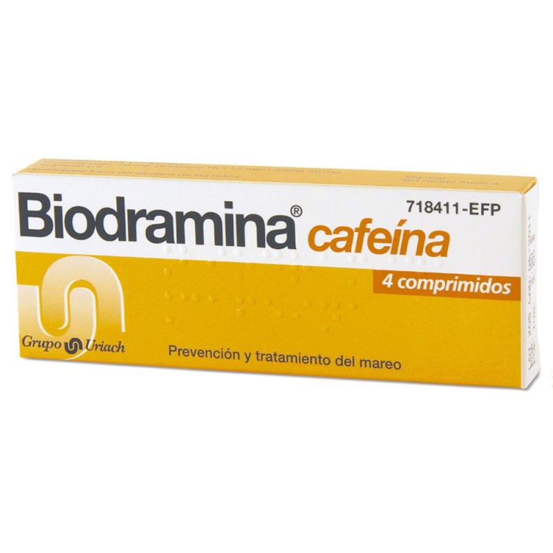 BIODRAMINA CAFEINA 4 COMPRIMIDOS