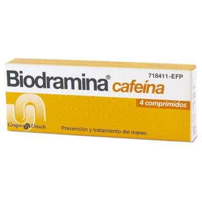 BIODRAMINA CAFEINA 4 COMPRIMIDOS