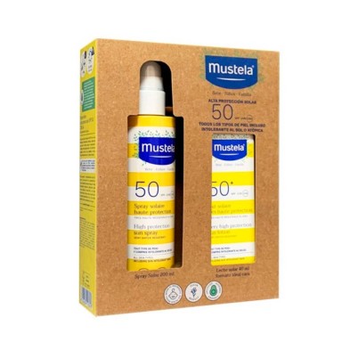 Pack Mustela Spray Solar + Facial Leche SPF+50