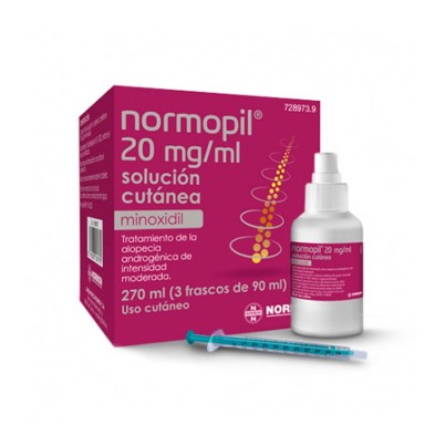 Normopil 20 MG/ML 3 Frascos Solución Cutánea 90 ML