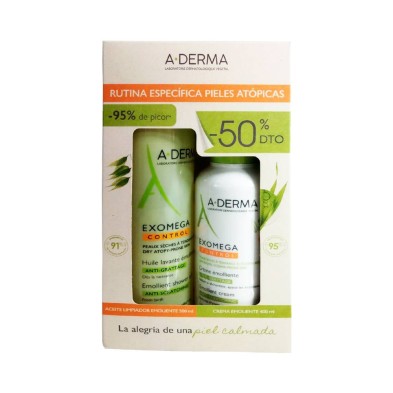 Pack A-derma Exomega Crema Emoliente 400 ML + Gel 500 ML