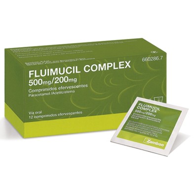 FLUIMUCIL COMPLEX 500/200 MG 12 COMPRIMIDOS EFERVESCENTES