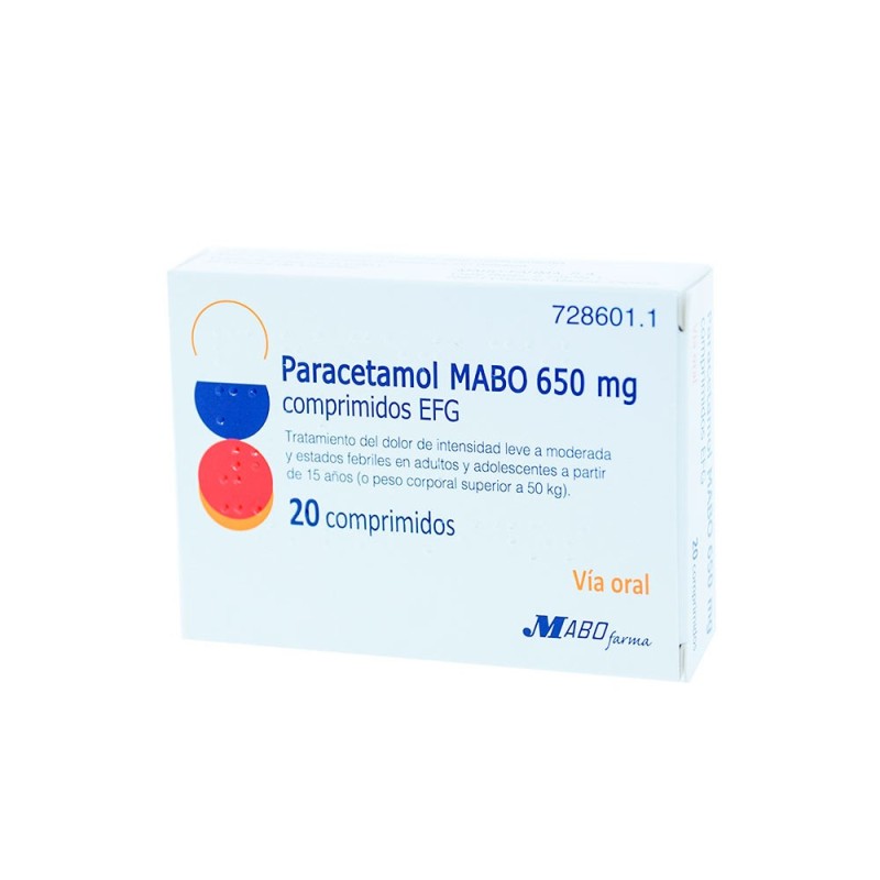 Mabo Paracetamol EFG 650 MG 20 Comprimidos