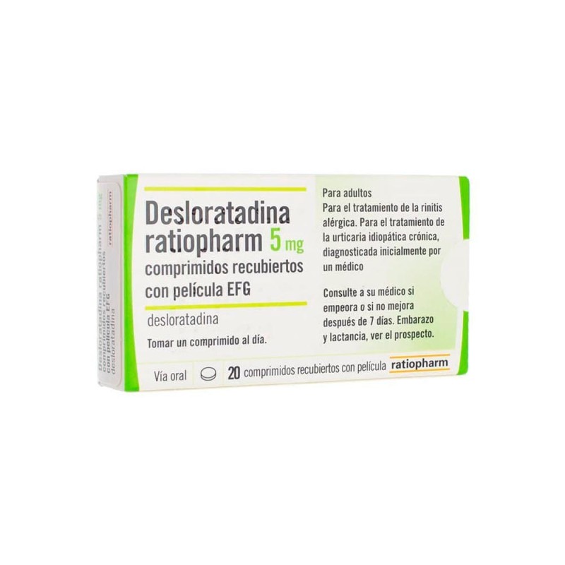 Desloratadina Ratiopharm EFG 5 MG 20 Comprimidos