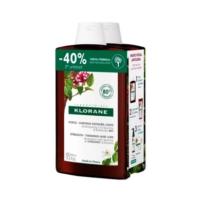 Duplo Klorane Champú Quinina 2 X 400 ML