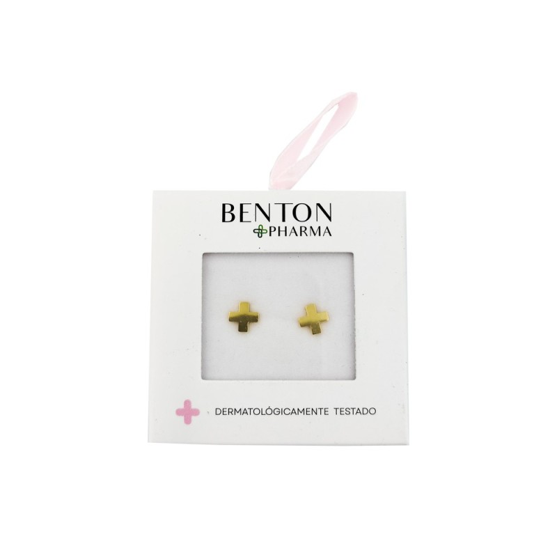 Benton Pharma Pendiente Cruz Oro
