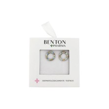 Benton Pharma Pendiente Aro Circonitas Acero