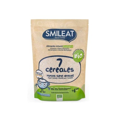 Smileat Papilla Ecológica 7 Cereales +6 Meses 200 GR
