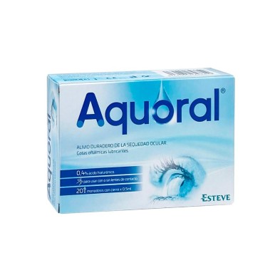 Aquoral Gotas Oftálmicas Hialu 0,5 ML 20 U