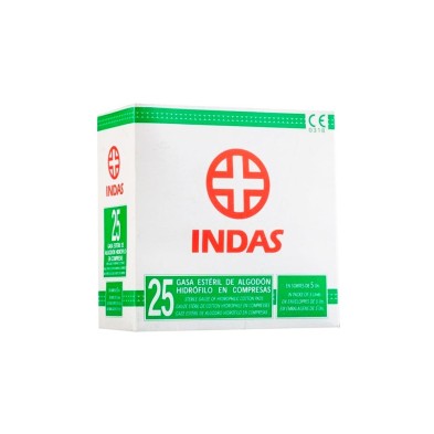 Indas Compresas Gasa Estéril 25 Unidades