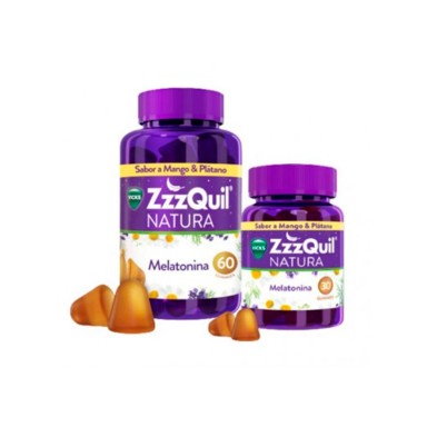ZzzQuil Natura 90 Gummies Sabor Mango & Plátano