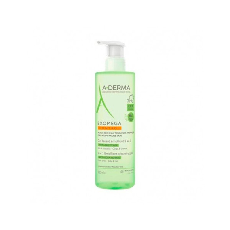 A-Derma Exomega Gel Champú 2 en 1, 500 ML