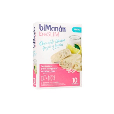 BIMANAN BESLIM 10 BARRITAS 32 G SABOR YOUGURT Y LIMON Y CHOCOLATE BLANCO
