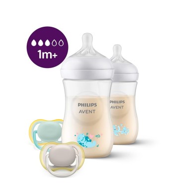 Philips Avent Set Natural Response 2 Biberones 260 ML+ 2 Chupetes 0-6m