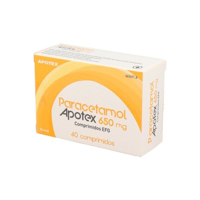 Paracetamol Apotex 650 Mg Efg 40 Comp