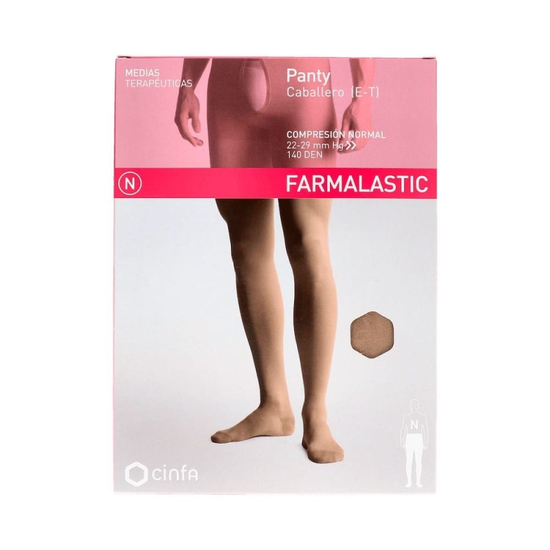 Farmalastic Panty Caballero (E-T) Compresion Normal  Talla Grande Color Beige 1 Ud