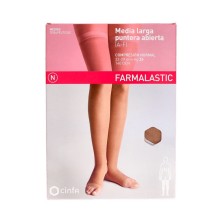 Farmalastic Media Larga Silicona (A-F) Compresión Normal Punta Abierta Talla Grande 2 Ud