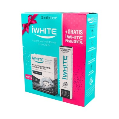 Pack Promo iWhite Kit Blanqueamiento Manchas Oscuras 10 Moldes + Pasta Dental 75 ML
