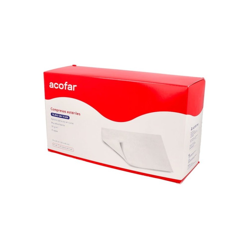 Acofar Aposito Esteril Tejido Sin Tejer 20 Cm X 10 Cm 50 Compresas