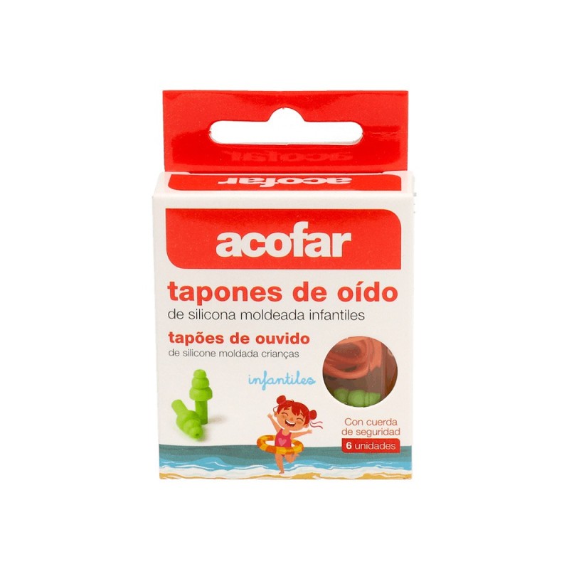 Acofar Tapones Oidos Silicona Moldeada Infantiles 6 Ud
