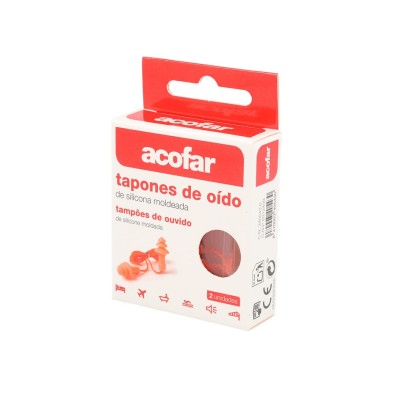 Acofar Tapones Oidos Silicona Moldeada 2 Ud