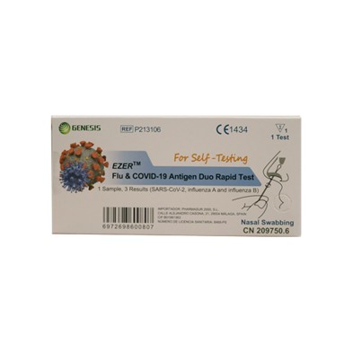 Test Nasal Combinado Autodiagnostico Antigenos Sars-Cov-2 Y 1 Ud
