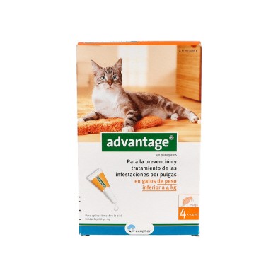 Advantage 40 Mg Solucion Spot-On Para Gatos 4x0,4 ML