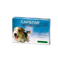 Capstar 11,4 Mg Para Gatos Y Perros Pequeños 6 Comprimidos