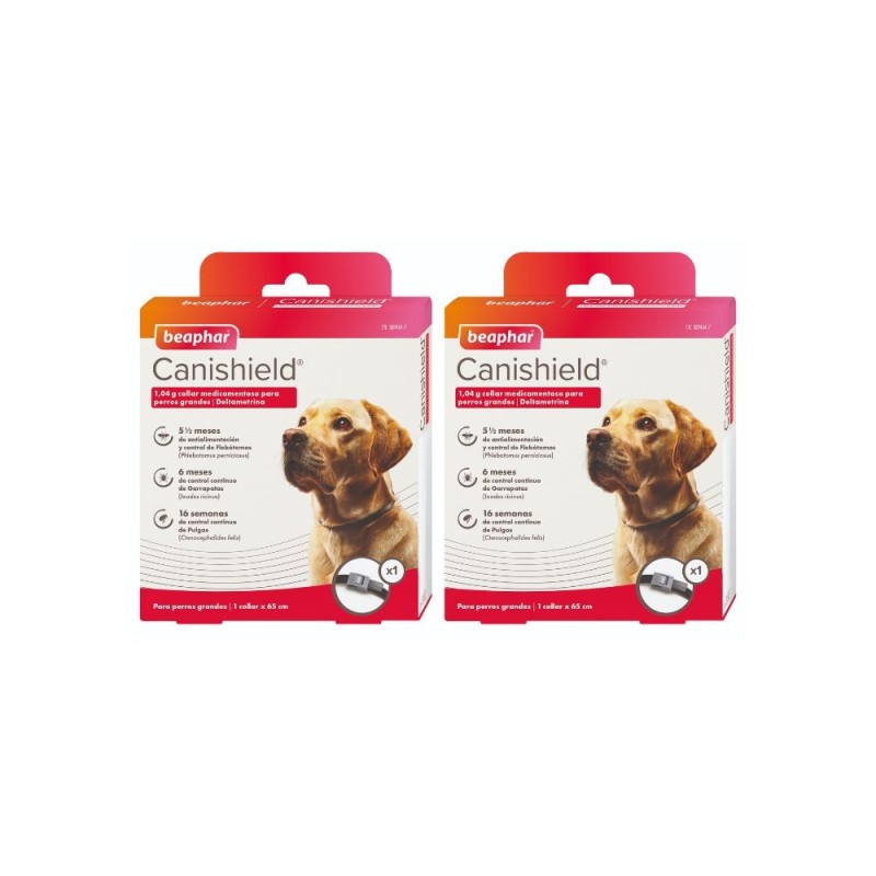 Beaphar Canishield Medicamentosos Para Perros Grandes Con Sobre Resistente A Niños 2x1,04 GR
