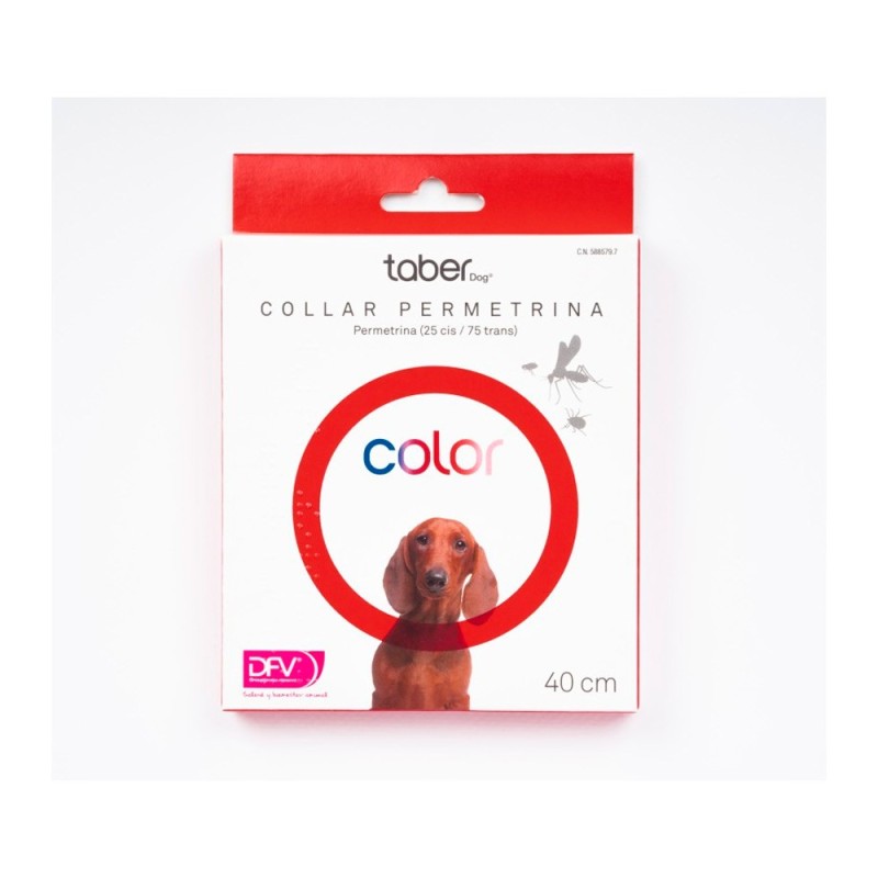 Taberdog Collar Permetrina 100 Mg/G Rojo 40 cm 1 Ud