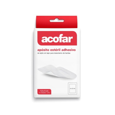 Acofar Aposito Adhesivo Resistente Al Agua 7,2cm x5cm 10 Ud