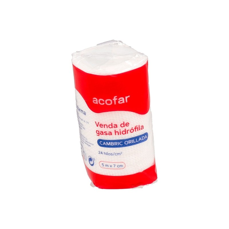 Acofar Venda De Gasa Hidrofila Cambric 5mx7cm 1 Ud
