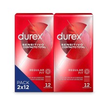 Duplo Durex Sensitivo Contacto Total 2x12 Unidades