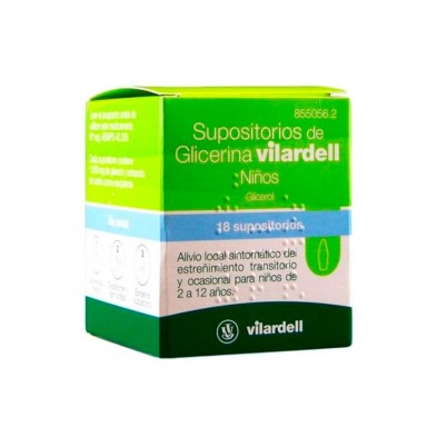 Supositorios de Glicerina Vilardell Niños 1,58 GR 18 Supositorios