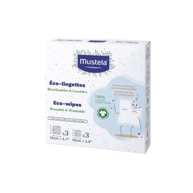 Mustela Eco Toallitas Reutilizables Y Lavables De Dos Tamaños 6 Ud