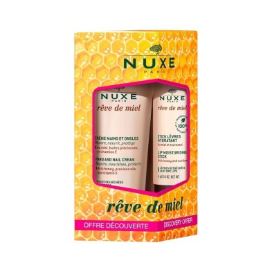 Pack Nuxe Reve De Miel Crema De Manos 30 ML + Labial Hidratante