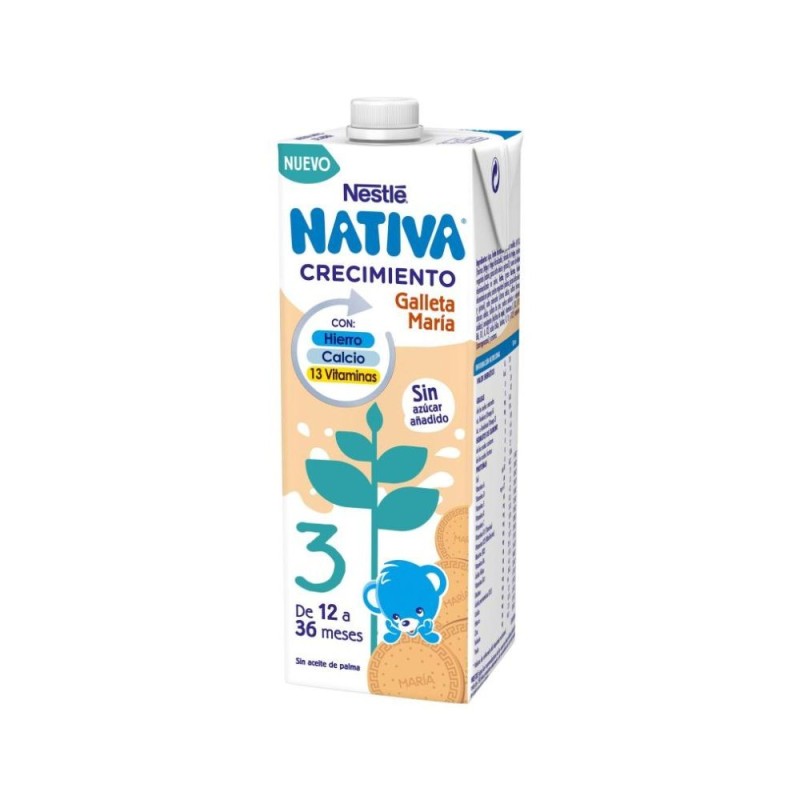 Nestle Nativa Crecimiento 3 Galleta 1 Año 1000 ML