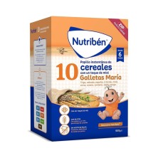 Nutriben 10 Cereales Miel Galletas Maria 600 GR