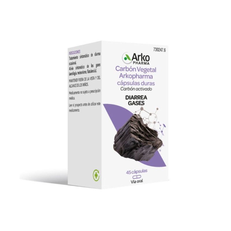 Arkopharma Carbón Vegetal 225 MG 45 Cápsulas