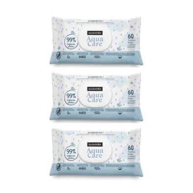 Pack Suavinex Toallitas Aqua Ultrasensitive 3x60 Toallitas