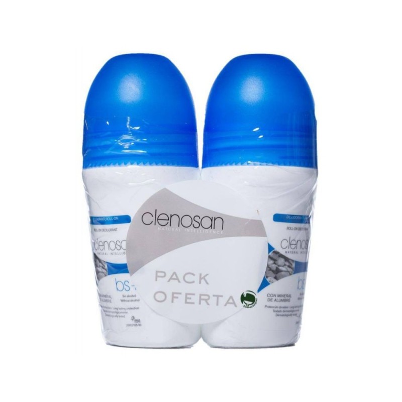 CLENOSAN DUPLO DESODORANTE ROLL-ON  MINERAL ALUMBRE