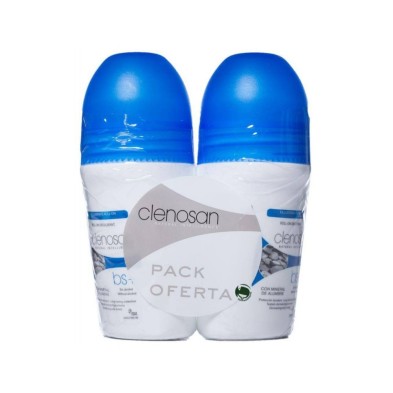 CLENOSAN DUPLO DESODORANTE ROLL-ON  MINERAL ALUMBRE