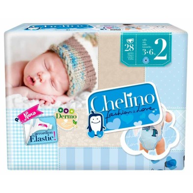 CHELINO PAÑAL INFANTIL T2 3-6 KG 28 U