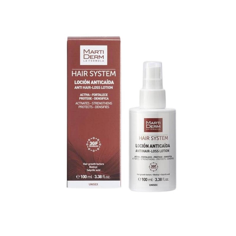 Martiderm Unisex Hair System Loción Anticaída 100Ml - Imagen 3
