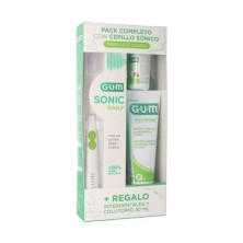 Pack Gum Completo Cepillo Dental A Pilas Activital Sonic Blanco 1 Ud